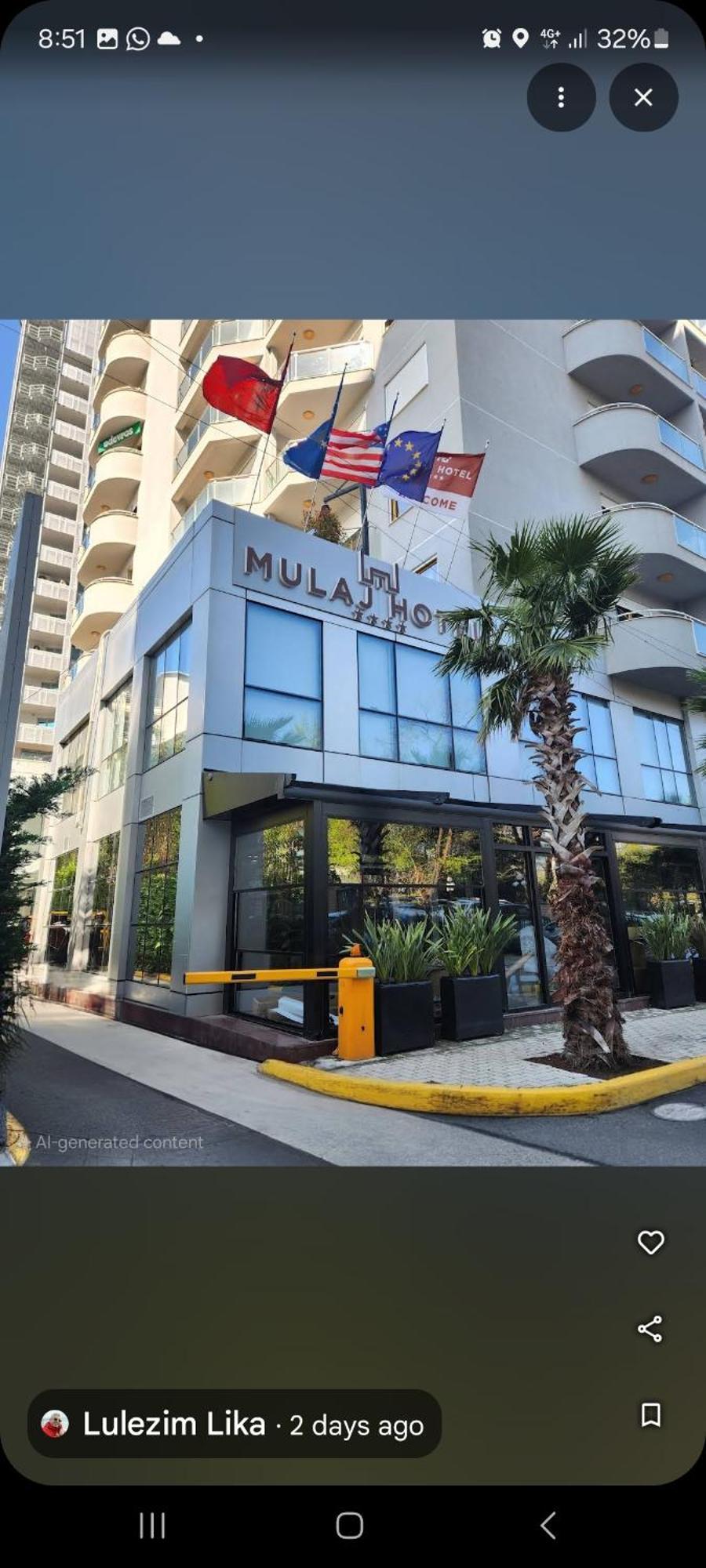 Mulaj Hotel Tirana Exterior foto